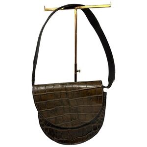 Double J Saddlery Croc Leather Shoulder Bag